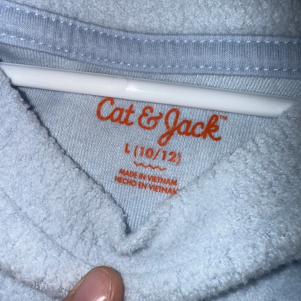 2/$15 Cat & Jack Soft Blue Crew Neck Sweater - Picture 3 of 4